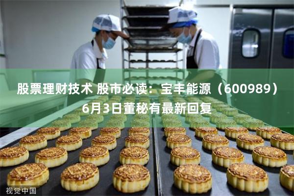 股票理财技术 股市必读：宝丰能源（600989）6月3日董秘有最新回复