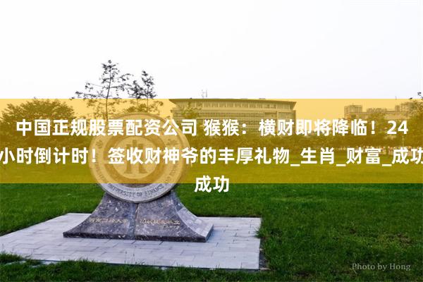 中国正规股票配资公司 猴猴：横财即将降临！24小时倒计时！签收财神爷的丰厚礼物_生肖_财富_成功